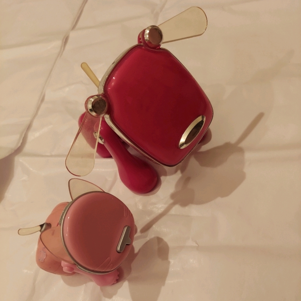 Pink iDog and iCat toys